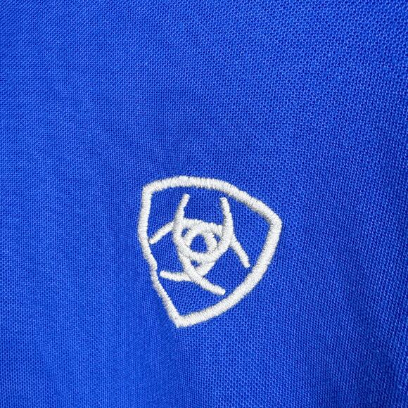 Ariat FR Men's Bright Blue XL Polo Shirt Flame‎ Resistant Work Shirt Swiss Sport - Picture 4 of 6